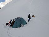 11 Setting Up Our Tent At Chulu Far East Col Camp At 5600m 